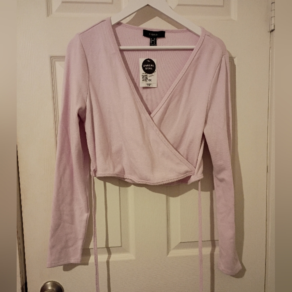 Forever 21 Lavender Purple 💜 Cross Front Top
